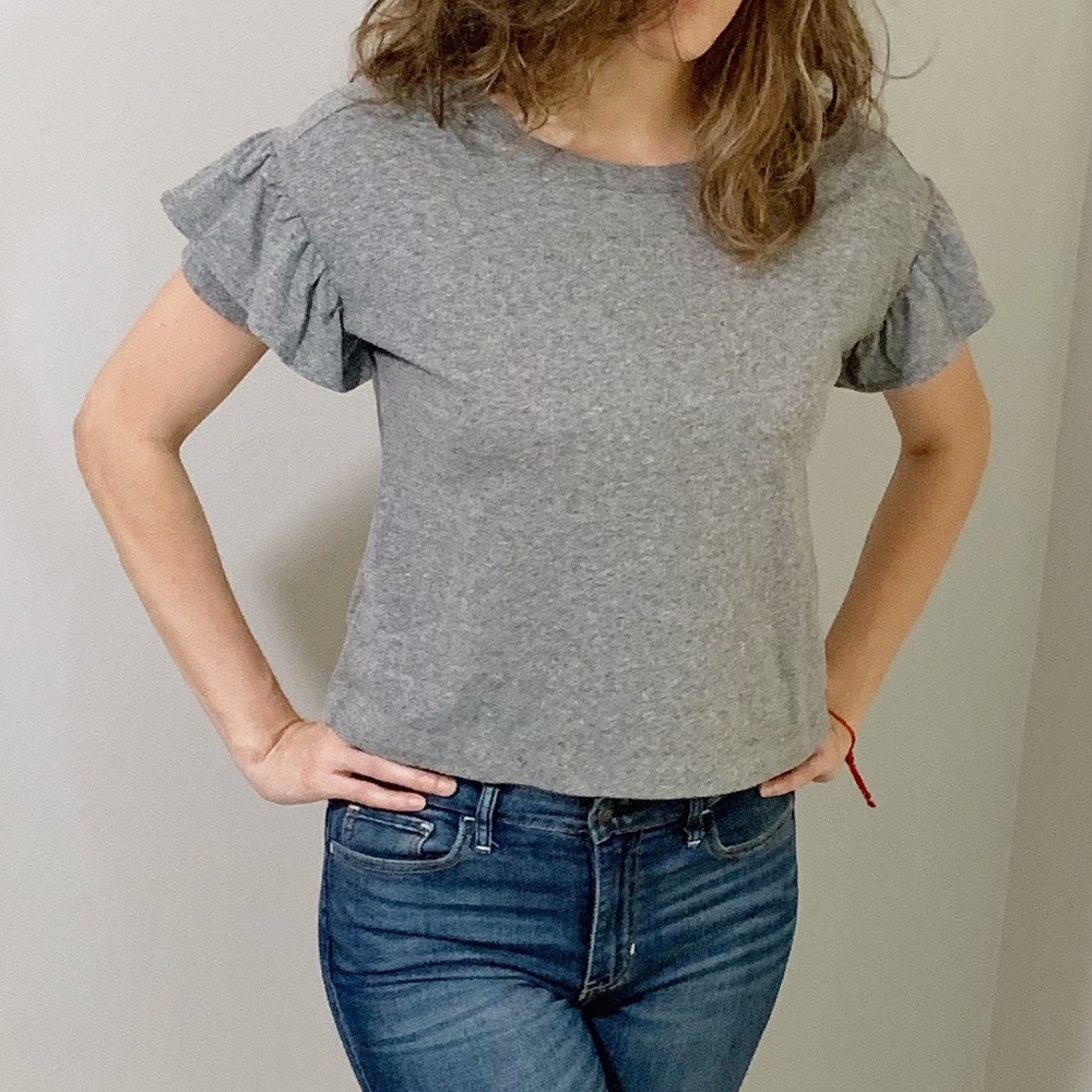 SOLD Madewell Ruffle-Sleeve Top